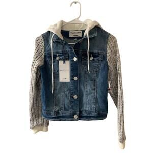 NEW Wallflower Juniors Jean Jacket Sweater Sz XS